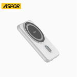 پاوربانک مگنتی ASPOR مدل A385 ظرفیت 10000 میلی‌آمپر با شارژ بی‌سیم 15 وات - تصویر 2