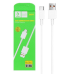 کابل شارژ و انتقال داده VDENMENV مدل D21T – USB‑A به Type‑C – شدت جریان 2.4 آمپر – طول 1 متر - تصویر 2