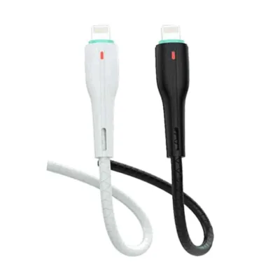کابل شارژ سریع DENMEN مدل D16L – Lightning – جریان 3.6A – طول 1 متر