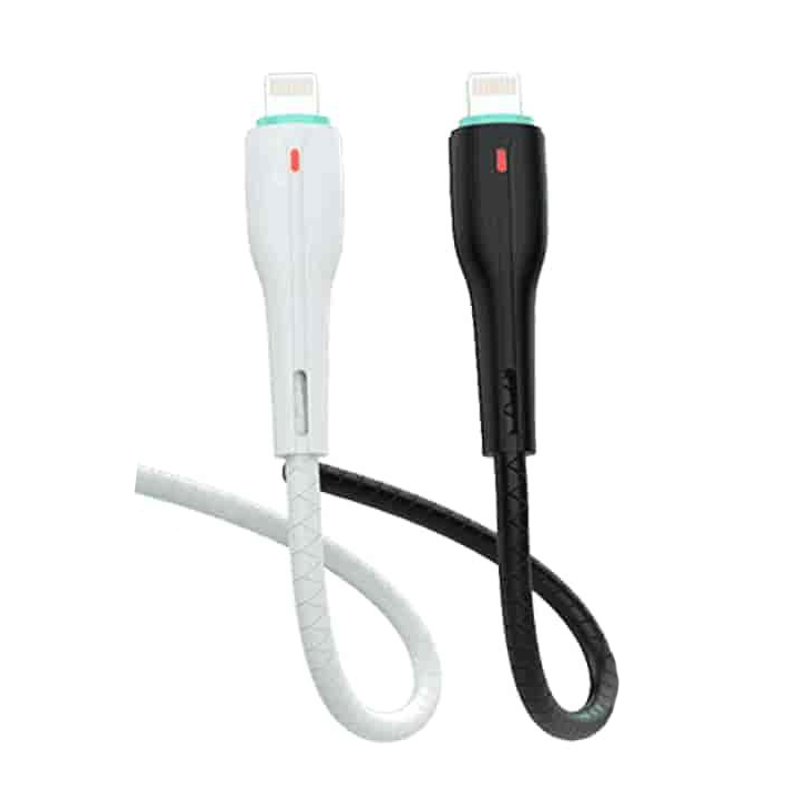 کابل شارژ سریع DENMEN مدل D16L – Lightning – جریان 3.6A – طول 1 متر