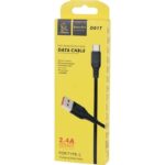 کابل شارژ و انتقال داده VDENMENV مدل D01T – USB‑A به Type‑C – شدت جریان 2.4 آمپر – طول 1 متر - تصویر 2